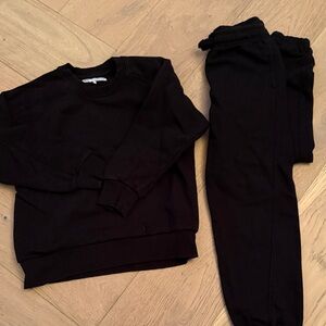 ZARA kids Black Sweatshirt and Joggers Set